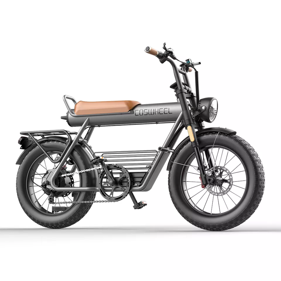 Vélo Electrique Monster Fatbike T20+ De Coswheel - Autonomie 50km - Vitesse  25km/h - Gris à Prix Carrefour