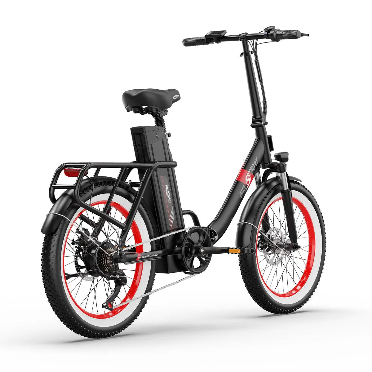Vélo électrique pliable OneSport OT16‑2 – Autonomie 120 km, moteur 250 W, confort et performance – Image 8