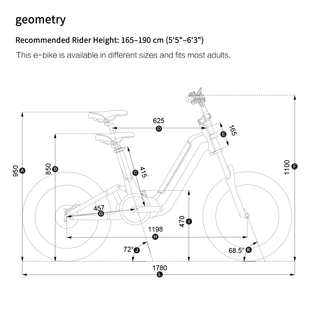 Fatbike électrique Lankeleisi RX800 Plus - 1000W 48V 20Ah – Image 24